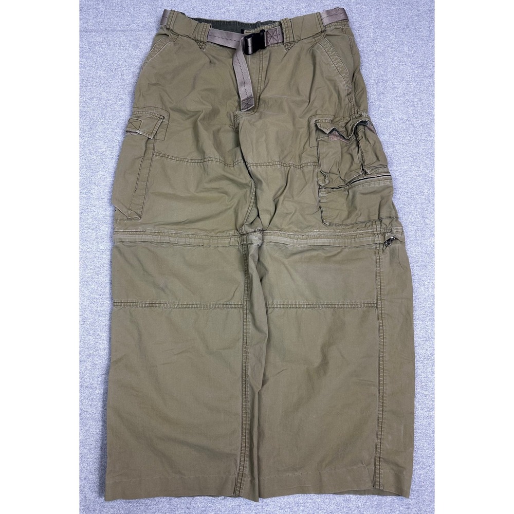Abercrombie & Fitch Vintage Paratrooper Pants M Olive Convertible Y2K Thrashed